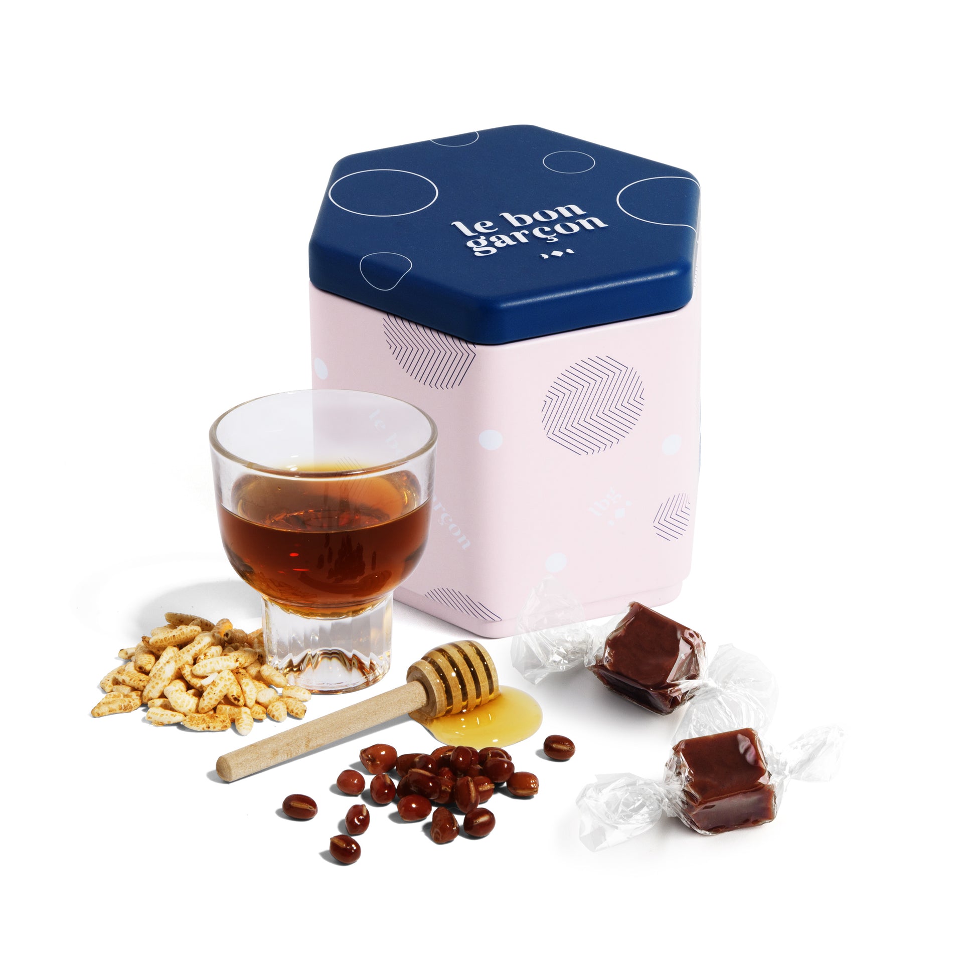 5 oz gift tin of Azuki Bean and Whisky Caramel made by Chinese American Chef