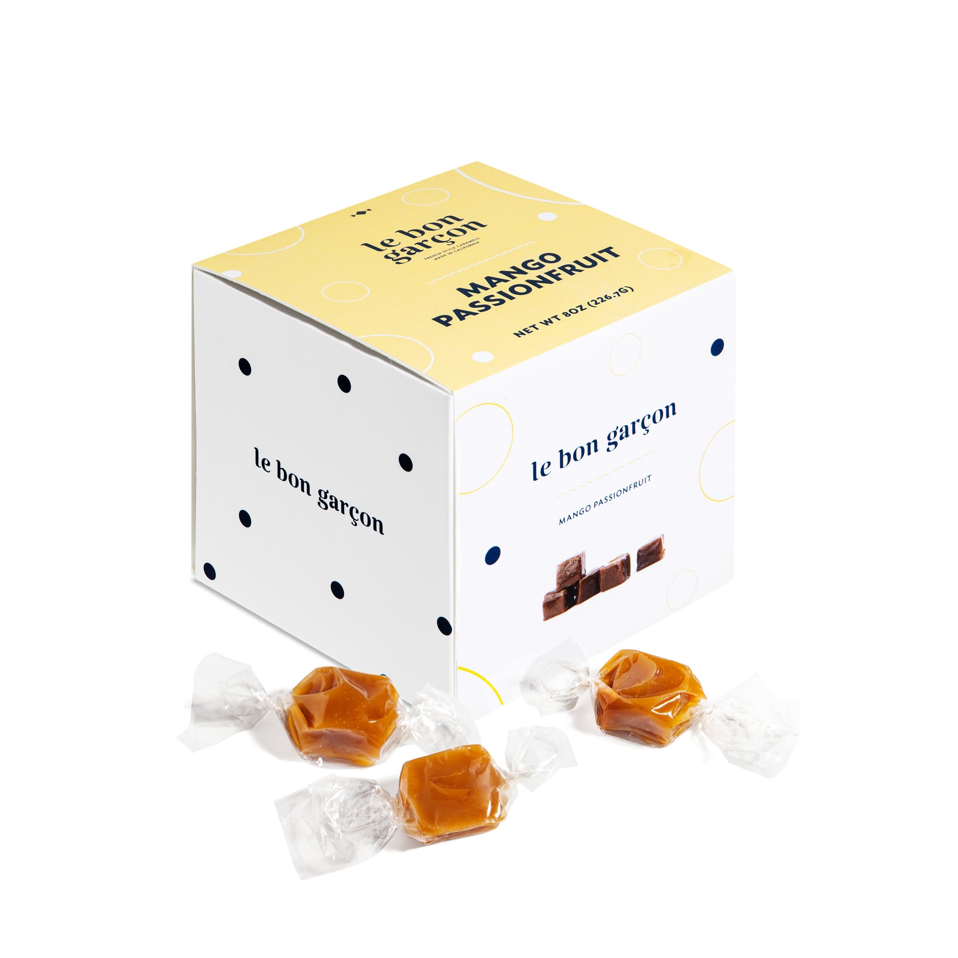 8 oz gift box of Mango Passionfruit Caramels