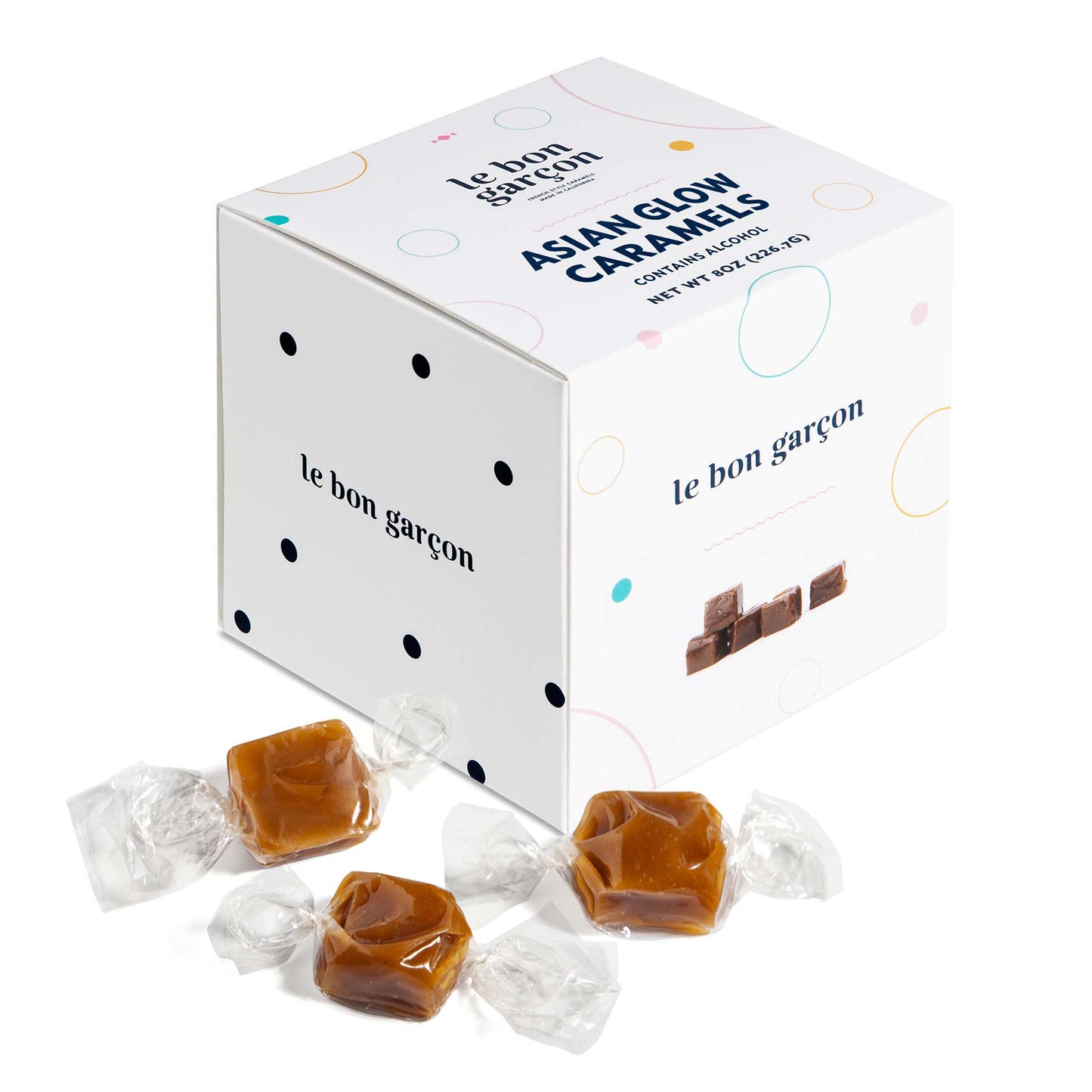 Asian Glow Caramel Collection: Honey Whisky Caramel and Yuzu Sake Caramel